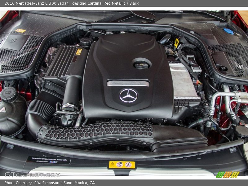 designo Cardinal Red Metallic / Black 2016 Mercedes-Benz C 300 Sedan