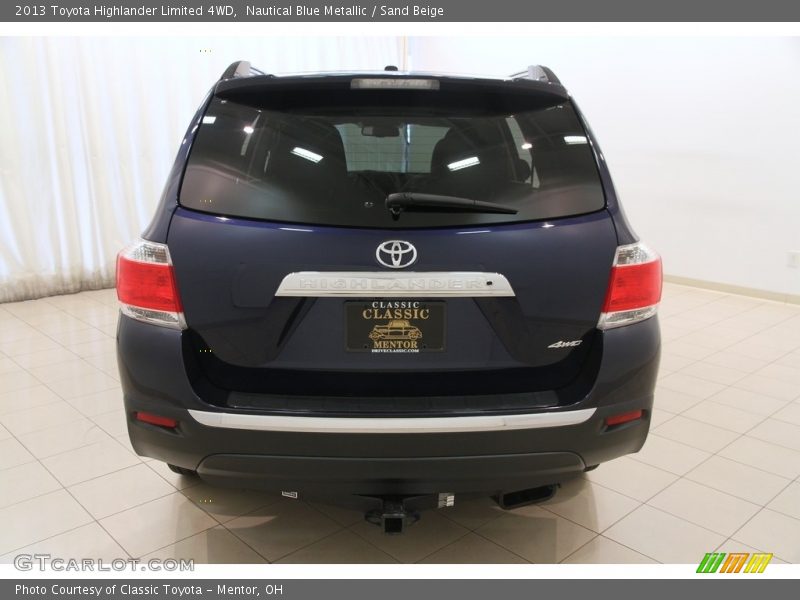 Nautical Blue Metallic / Sand Beige 2013 Toyota Highlander Limited 4WD