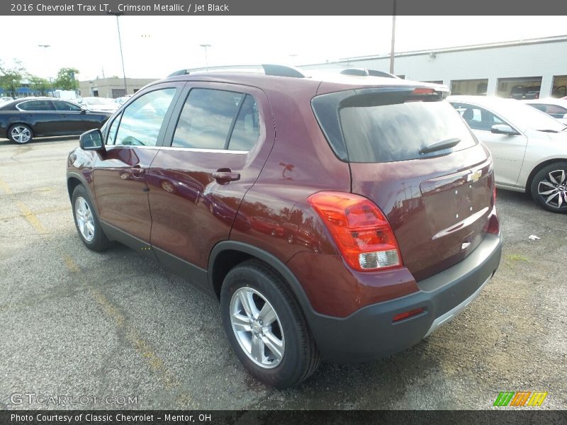 Crimson Metallic / Jet Black 2016 Chevrolet Trax LT