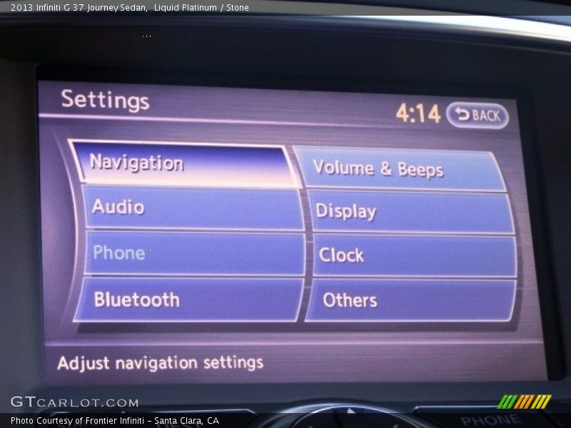 Liquid Platinum / Stone 2013 Infiniti G 37 Journey Sedan