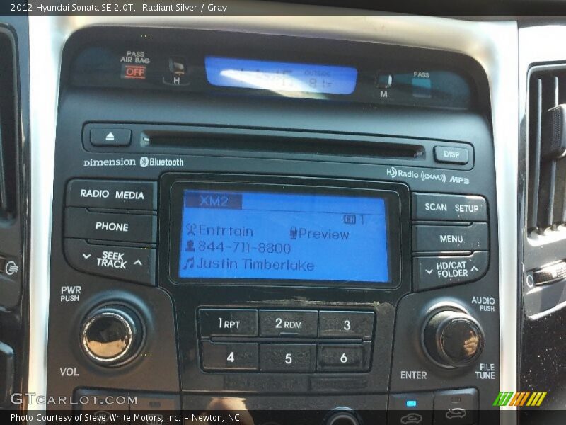 Radiant Silver / Gray 2012 Hyundai Sonata SE 2.0T