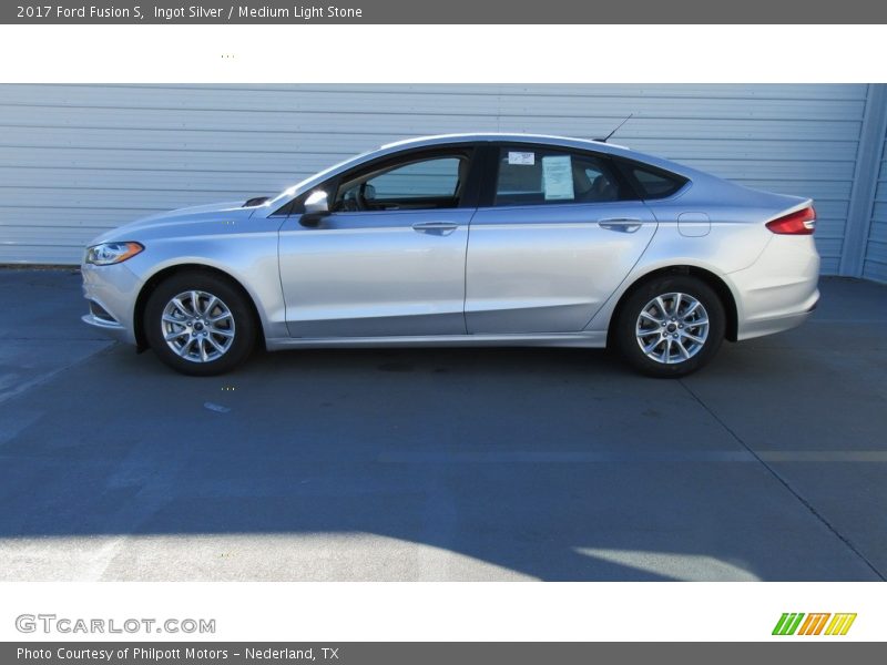 Ingot Silver / Medium Light Stone 2017 Ford Fusion S