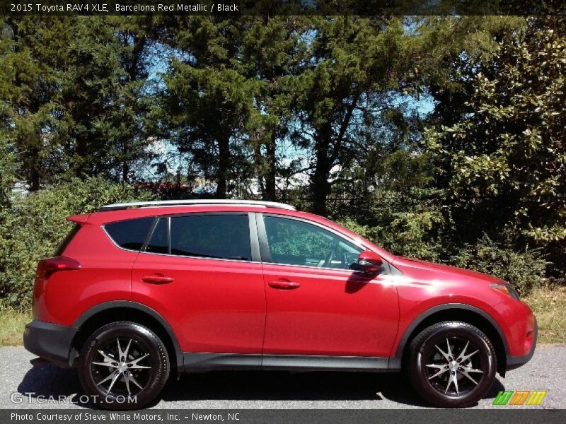 Barcelona Red Metallic / Black 2015 Toyota RAV4 XLE