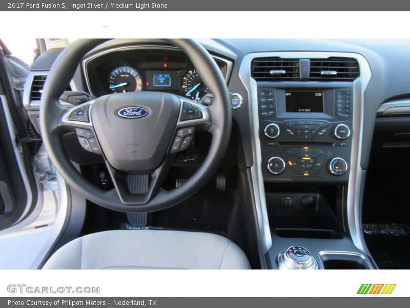 Ingot Silver / Medium Light Stone 2017 Ford Fusion S