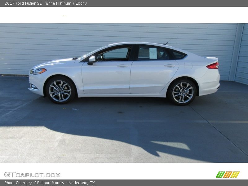 White Platinum / Ebony 2017 Ford Fusion SE