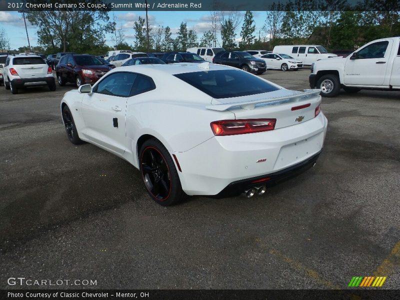 Summit White / Adrenaline Red 2017 Chevrolet Camaro SS Coupe