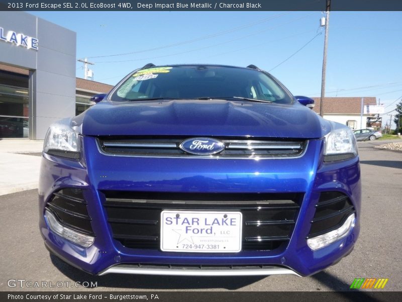 Deep Impact Blue Metallic / Charcoal Black 2013 Ford Escape SEL 2.0L EcoBoost 4WD