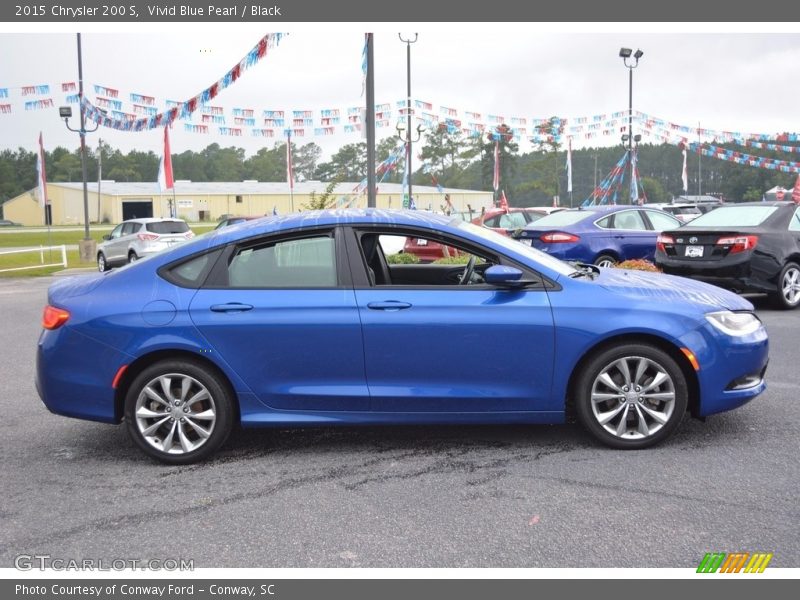 Vivid Blue Pearl / Black 2015 Chrysler 200 S