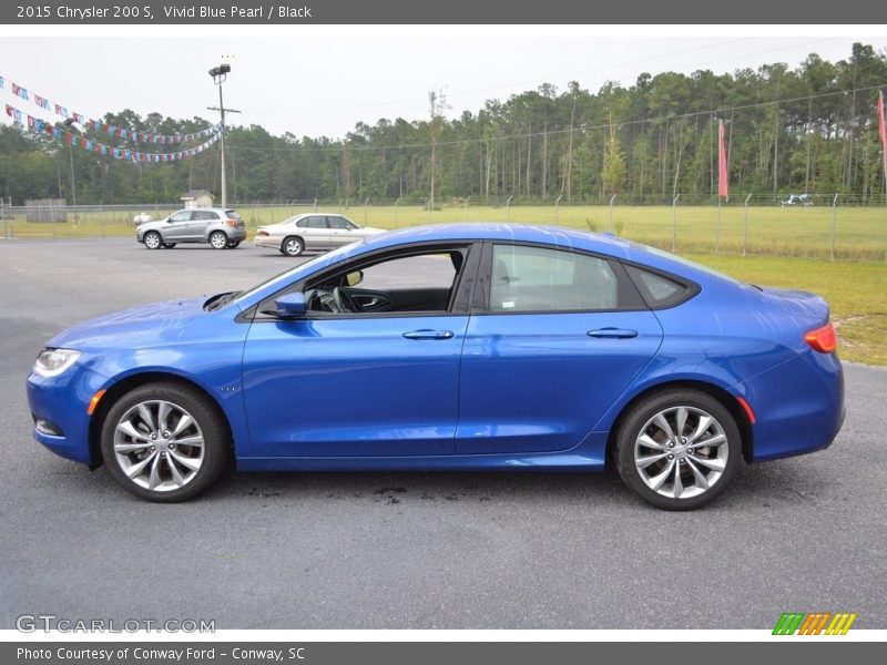 Vivid Blue Pearl / Black 2015 Chrysler 200 S