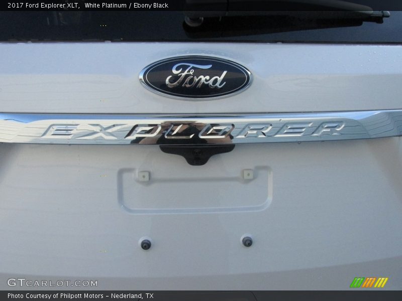 White Platinum / Ebony Black 2017 Ford Explorer XLT