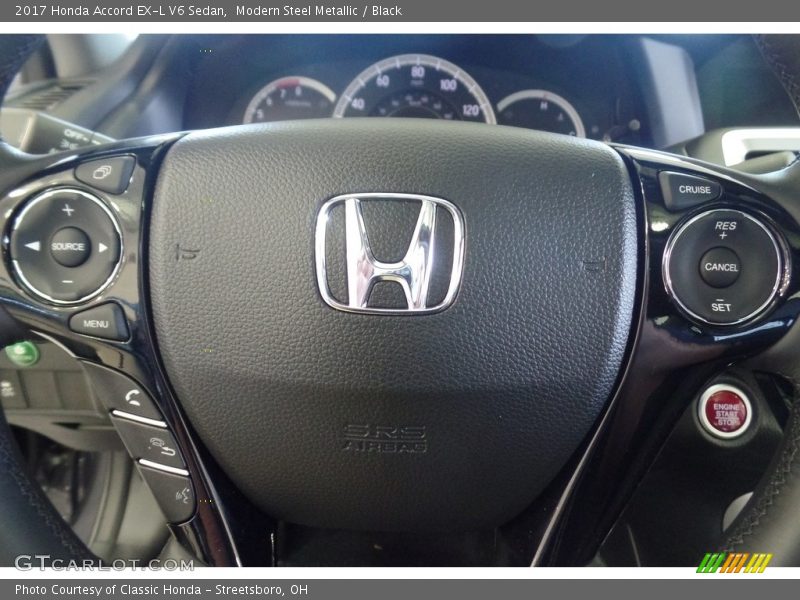 Modern Steel Metallic / Black 2017 Honda Accord EX-L V6 Sedan