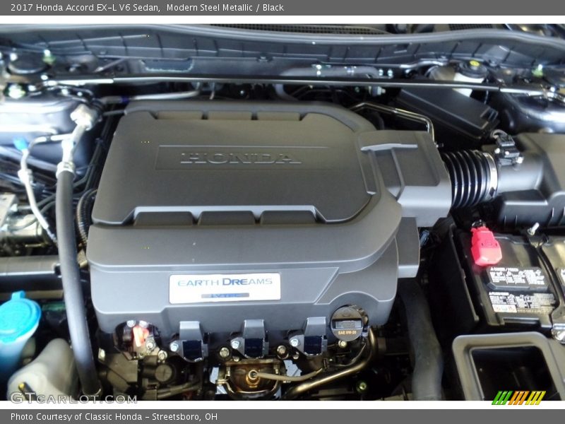Modern Steel Metallic / Black 2017 Honda Accord EX-L V6 Sedan