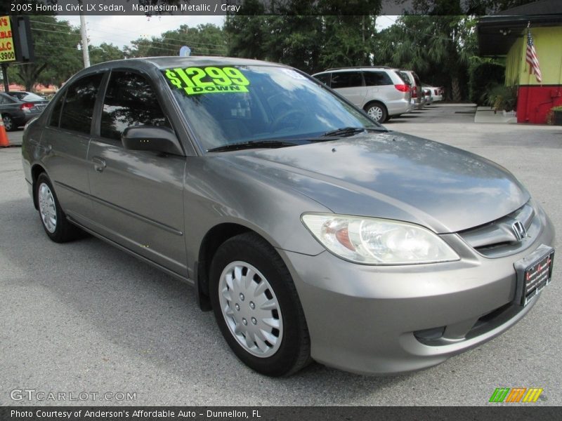 Magnesium Metallic / Gray 2005 Honda Civic LX Sedan