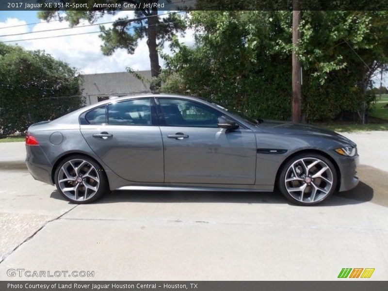 Ammonite Grey / Jet/Red 2017 Jaguar XE 35t R-Sport