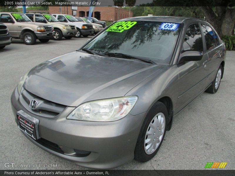 Magnesium Metallic / Gray 2005 Honda Civic LX Sedan