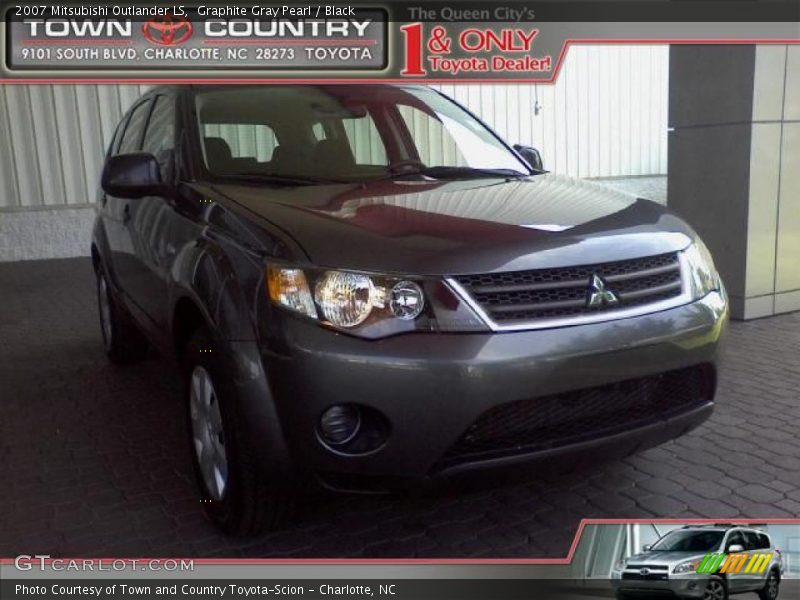 Graphite Gray Pearl / Black 2007 Mitsubishi Outlander LS