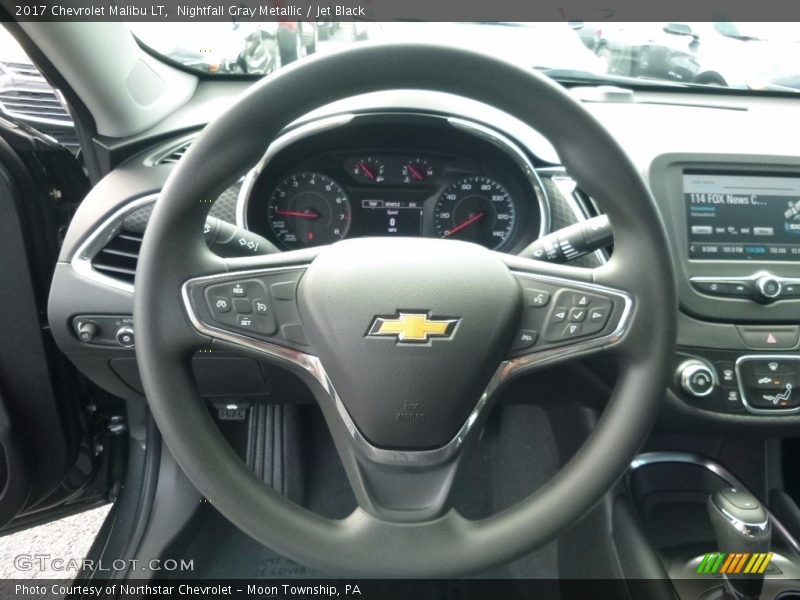 Nightfall Gray Metallic / Jet Black 2017 Chevrolet Malibu LT