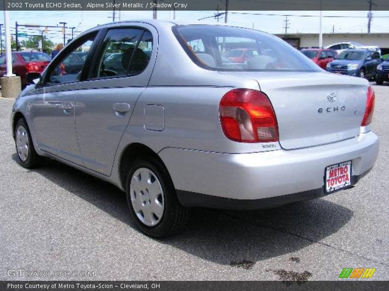 Alpine Silver Metallic / Shadow Gray 2002 Toyota ECHO Sedan