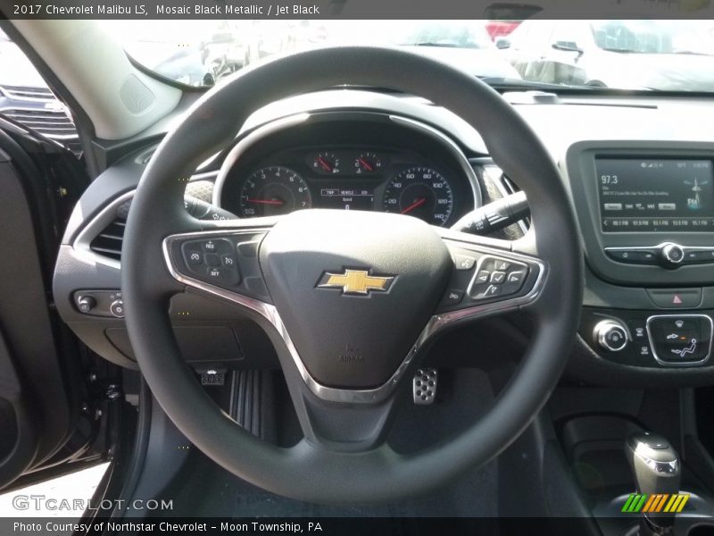 Mosaic Black Metallic / Jet Black 2017 Chevrolet Malibu LS
