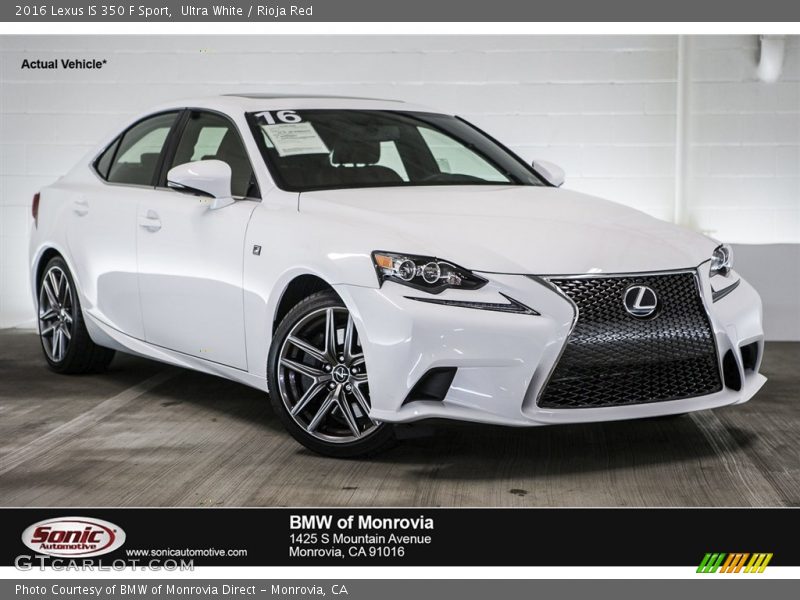 Ultra White / Rioja Red 2016 Lexus IS 350 F Sport
