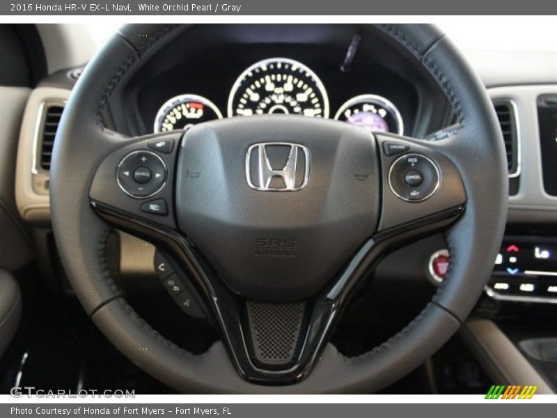 White Orchid Pearl / Gray 2016 Honda HR-V EX-L Navi