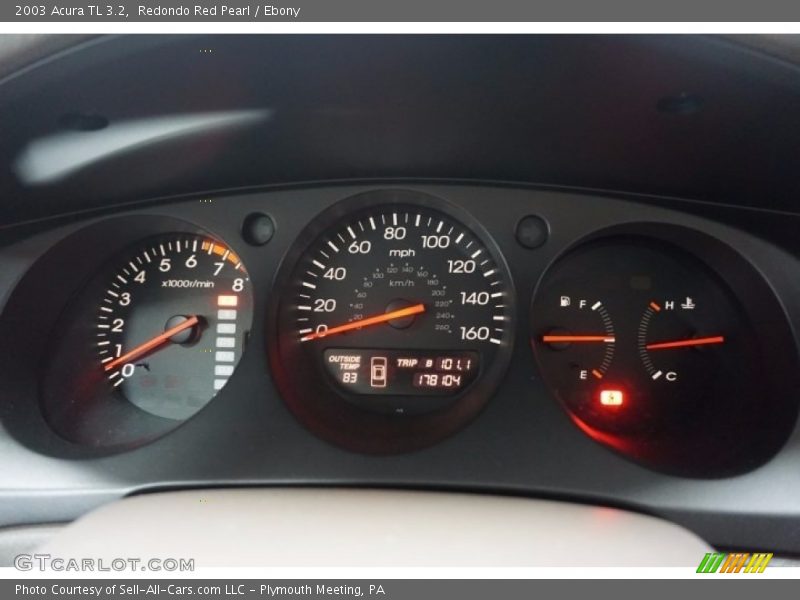 Redondo Red Pearl / Ebony 2003 Acura TL 3.2