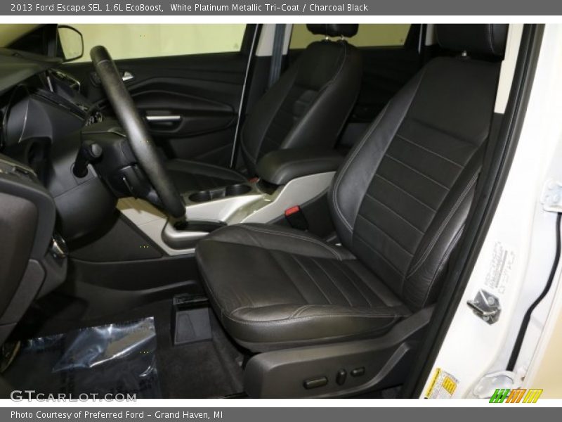 White Platinum Metallic Tri-Coat / Charcoal Black 2013 Ford Escape SEL 1.6L EcoBoost