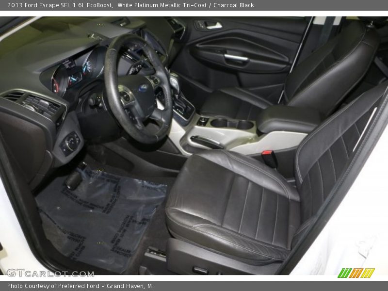 White Platinum Metallic Tri-Coat / Charcoal Black 2013 Ford Escape SEL 1.6L EcoBoost