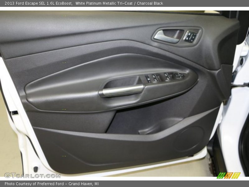 White Platinum Metallic Tri-Coat / Charcoal Black 2013 Ford Escape SEL 1.6L EcoBoost