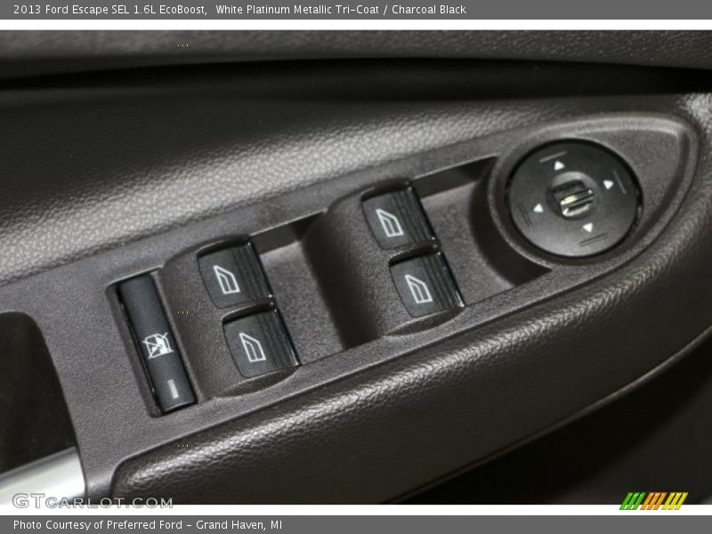 White Platinum Metallic Tri-Coat / Charcoal Black 2013 Ford Escape SEL 1.6L EcoBoost