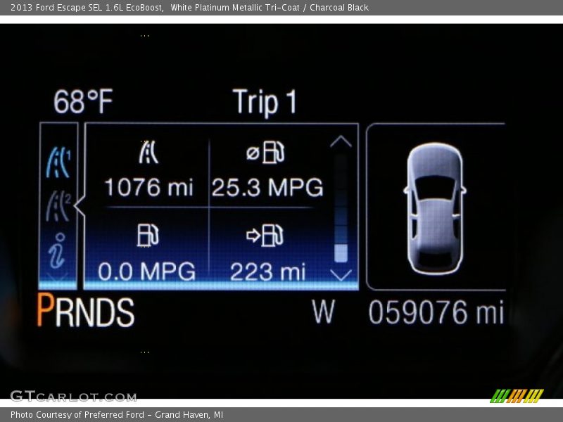 White Platinum Metallic Tri-Coat / Charcoal Black 2013 Ford Escape SEL 1.6L EcoBoost