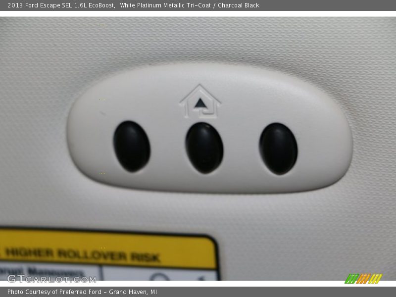 White Platinum Metallic Tri-Coat / Charcoal Black 2013 Ford Escape SEL 1.6L EcoBoost