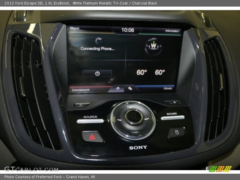 White Platinum Metallic Tri-Coat / Charcoal Black 2013 Ford Escape SEL 1.6L EcoBoost