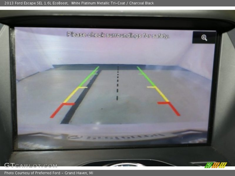 White Platinum Metallic Tri-Coat / Charcoal Black 2013 Ford Escape SEL 1.6L EcoBoost