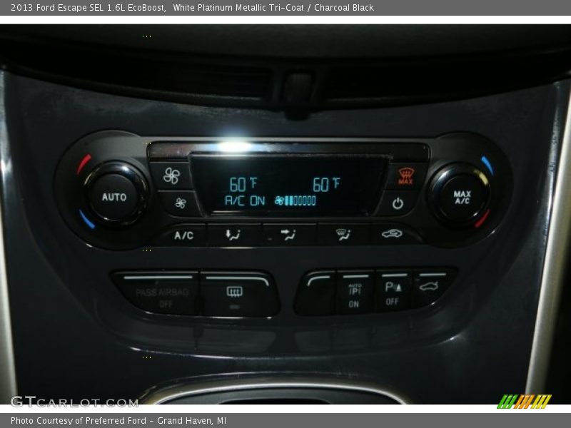 White Platinum Metallic Tri-Coat / Charcoal Black 2013 Ford Escape SEL 1.6L EcoBoost