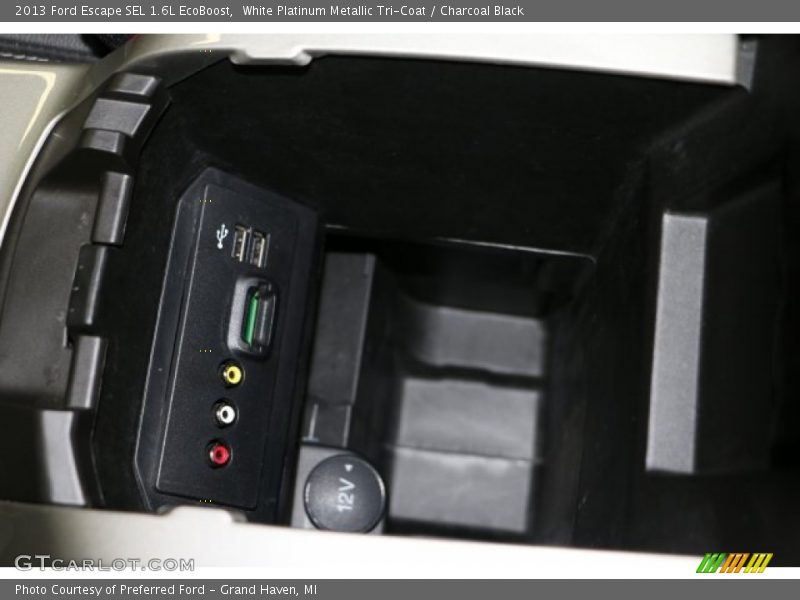 White Platinum Metallic Tri-Coat / Charcoal Black 2013 Ford Escape SEL 1.6L EcoBoost