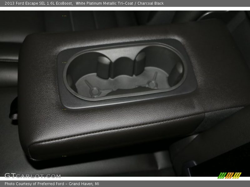 White Platinum Metallic Tri-Coat / Charcoal Black 2013 Ford Escape SEL 1.6L EcoBoost