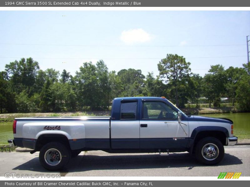 Indigo Metallic / Blue 1994 GMC Sierra 3500 SL Extended Cab 4x4 Dually