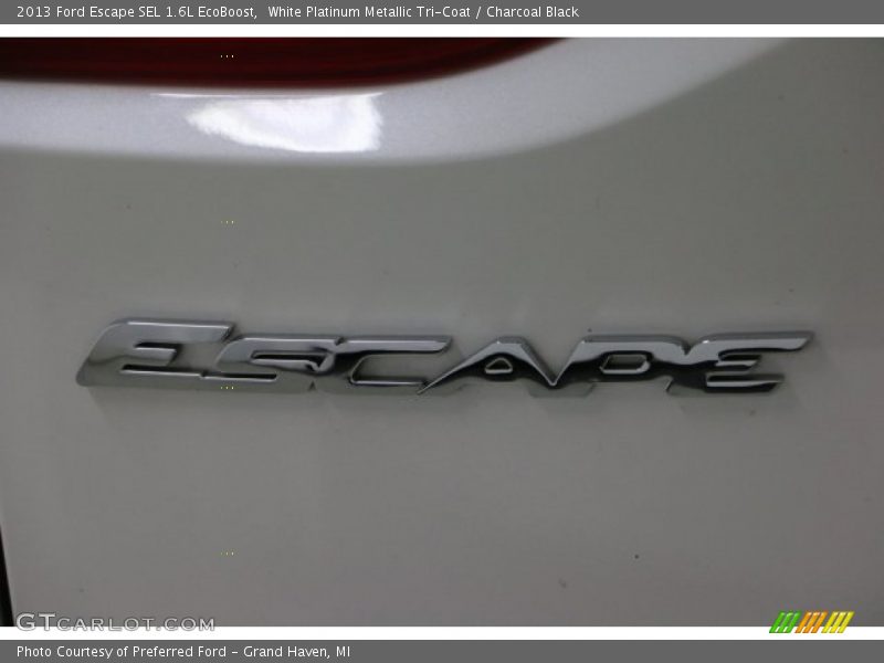 White Platinum Metallic Tri-Coat / Charcoal Black 2013 Ford Escape SEL 1.6L EcoBoost