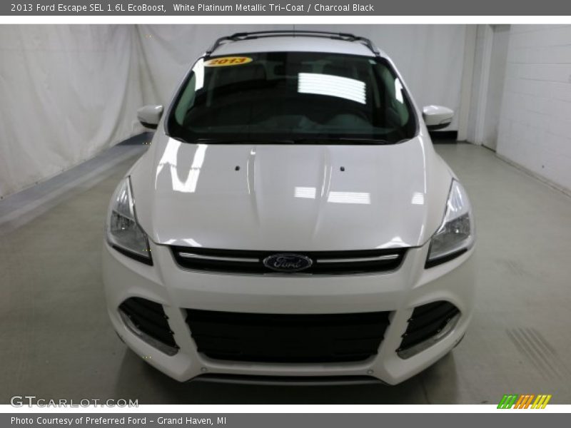White Platinum Metallic Tri-Coat / Charcoal Black 2013 Ford Escape SEL 1.6L EcoBoost