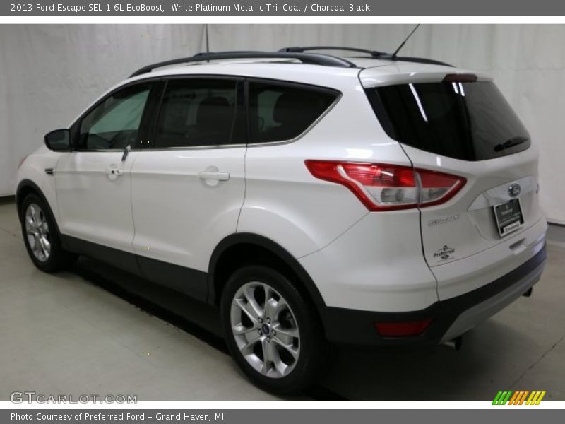 White Platinum Metallic Tri-Coat / Charcoal Black 2013 Ford Escape SEL 1.6L EcoBoost