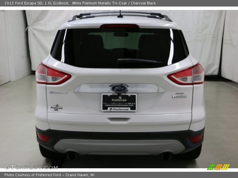 White Platinum Metallic Tri-Coat / Charcoal Black 2013 Ford Escape SEL 1.6L EcoBoost