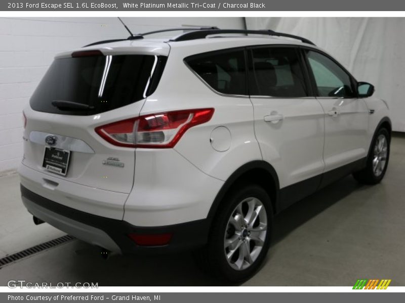 White Platinum Metallic Tri-Coat / Charcoal Black 2013 Ford Escape SEL 1.6L EcoBoost