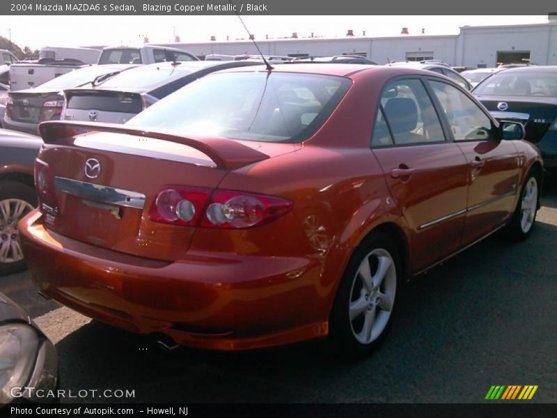 Blazing Copper Metallic / Black 2004 Mazda MAZDA6 s Sedan