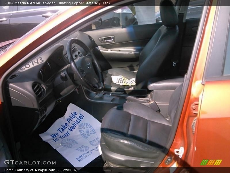 Blazing Copper Metallic / Black 2004 Mazda MAZDA6 s Sedan