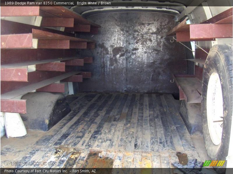 Bright White / Brown 1989 Dodge Ram Van B350 Commercial
