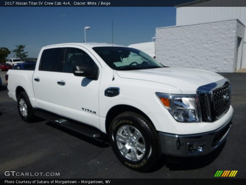 Glacier White / Beige 2017 Nissan Titan SV Crew Cab 4x4