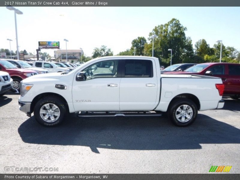 Glacier White / Beige 2017 Nissan Titan SV Crew Cab 4x4