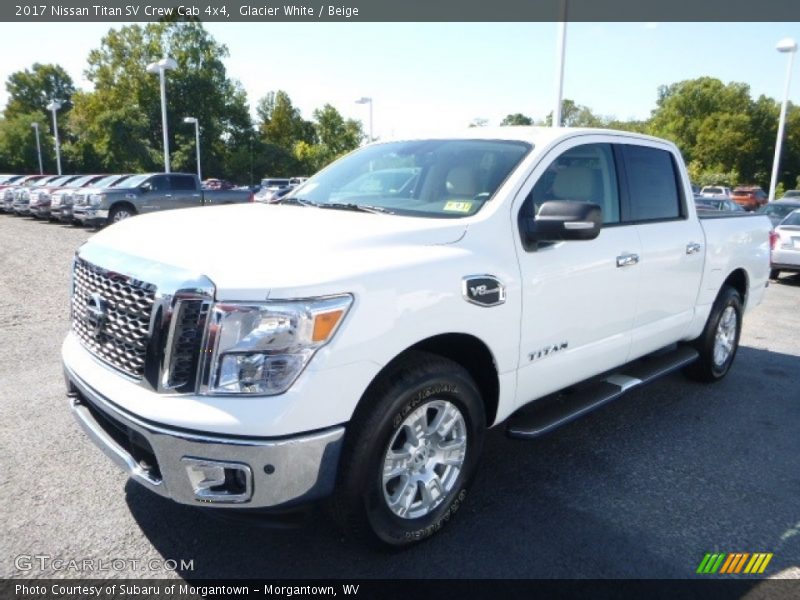 Glacier White / Beige 2017 Nissan Titan SV Crew Cab 4x4