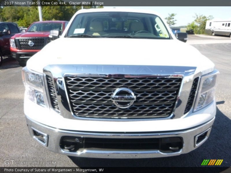 Glacier White / Beige 2017 Nissan Titan SV Crew Cab 4x4